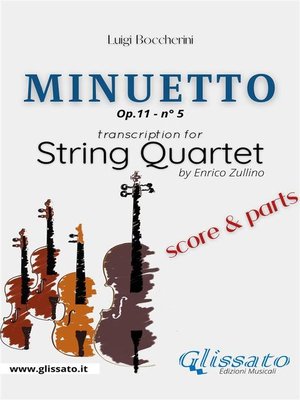 cover image of Minuetto (Boccherini)--String Quartet score & parts